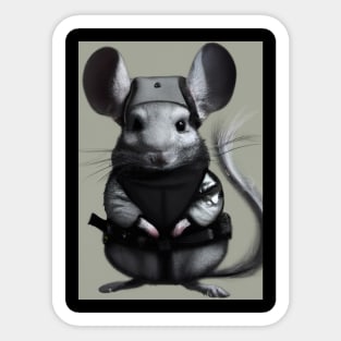 Chinchilla in a ninja costume Sticker